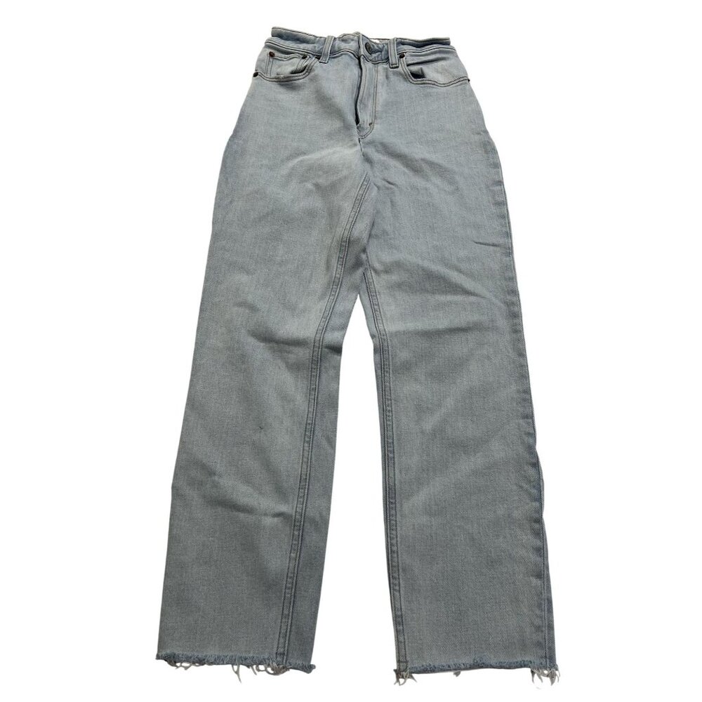 Abercrombie & Fitch Curve Love The Mom High Rise Jeans in Blue